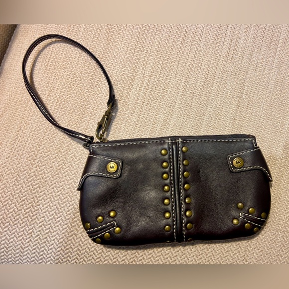 Michael Kors brown wristlet wallet - Picture 1 of 4